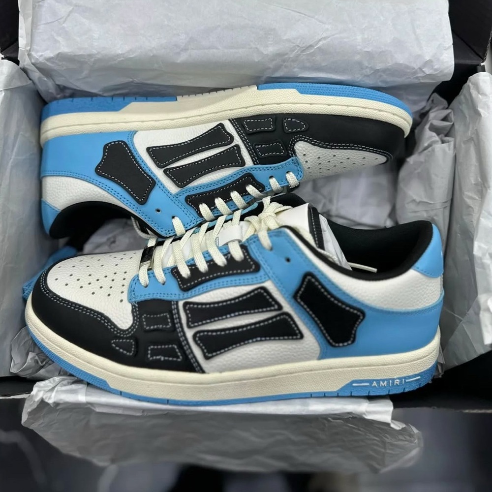 AMIRI Blue and Black Sneakers with Sporty Paneled Design